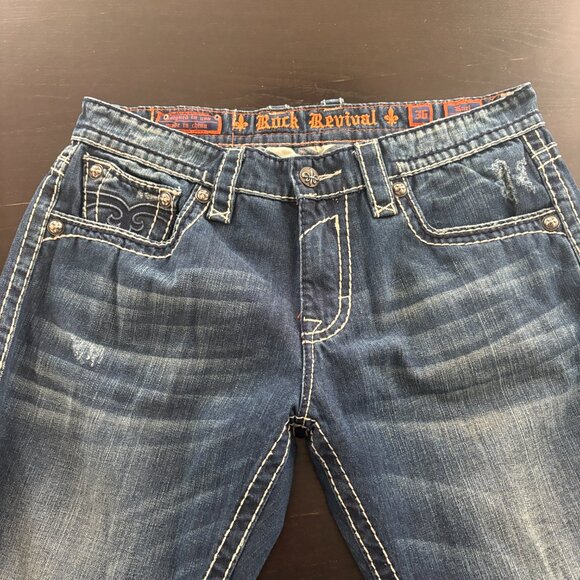 Mens Rock Revival Karl Denim Jeans 36 X 30 - Picture 3 of 11